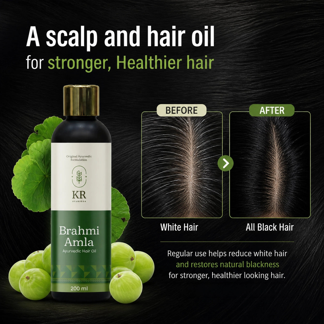 KR Ayurveda Brahmi Amla Ayurvedic Hair Oil