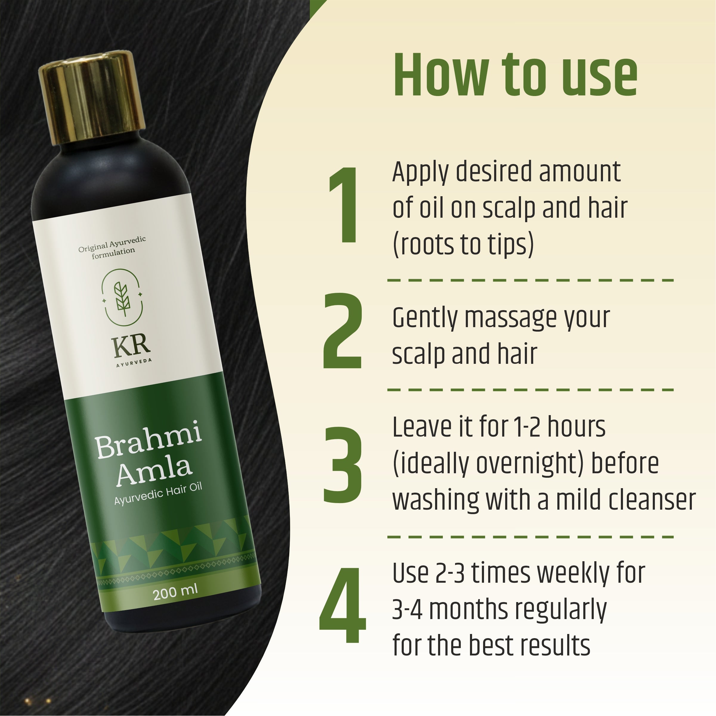 KR Ayurveda Brahmi Amla Ayurvedic Hair Oil